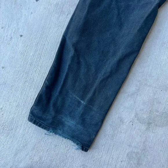 Vintage Y2K Carhartt faded black double knee work wear carpenter pants